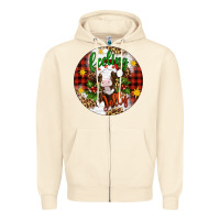 Sandshell Christmas feeling jolly cow ornament Zipper Hoodie - Artiststas