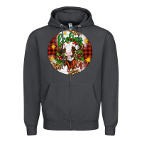 Smoke Christmas feeling jolly cow ornament Zipper Hoodie - Artiststas