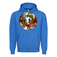 True Royal Christmas feeling jolly cow ornament Zipper Hoodie - Artiststas