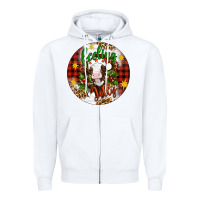 White Christmas feeling jolly cow ornament Zipper Hoodie - Artiststas