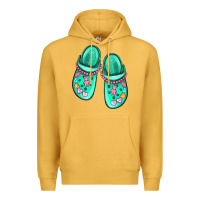 Mustard nurse crocs Premium Hoodie - MaliasSmallBusiness