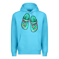 Ocean Blue nurse crocs Premium Hoodie - MaliasSmallBusiness