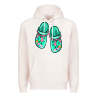 Pale Pink nurse crocs Premium Hoodie - MaliasSmallBusiness