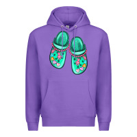 Purple nurse crocs Premium Hoodie - MaliasSmallBusiness