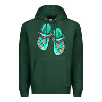 Sports Green nurse crocs Premium Hoodie - MaliasSmallBusiness