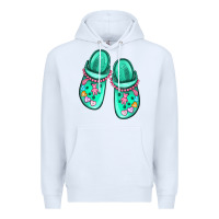 White nurse crocs Premium Hoodie - MaliasSmallBusiness