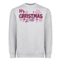It's Christmas Y'all Season Pink Christmas Heavyweight Sweatshirt | Teevron
