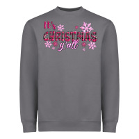 Storm It's Christmas Y'all Season Pink Christmas Heavyweight Sweatshirt - RanaPortraitStore