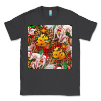 Smoke christmas pig  tartan with  hay and christmas ligh Classic Tee - FaDigitalArtStudio