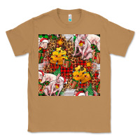 Toasted Coconut christmas pig  tartan with  hay and christmas ligh Classic Tee - FaDigitalArtStudio