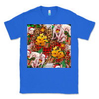 True Royal christmas pig  tartan with  hay and christmas ligh Classic Tee - FaDigitalArtStudio