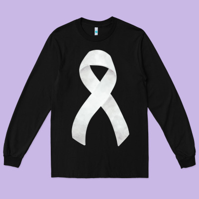 Lung Cancer Ribbon Fa Element Long Sleeve Tee Designed By Fadigitalartstudio