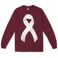 Burgundy lung cancer ribbon fa element Long Sleeve Tee - FaDigitalArtStudio