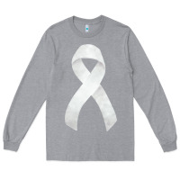 Heather Grey lung cancer ribbon fa element Long Sleeve Tee - FaDigitalArtStudio