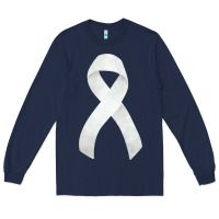 Navy lung cancer ribbon fa element Long Sleeve Tee - FaDigitalArtStudio