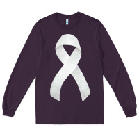 Plum lung cancer ribbon fa element Long Sleeve Tee - FaDigitalArtStudio