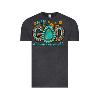 Vintage Black with god all things are possible gemstone Vintage Tee - Zillion Design Studio