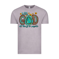 Vintage Zinc with god all things are possible gemstone Vintage Tee - Zillion Design Studio