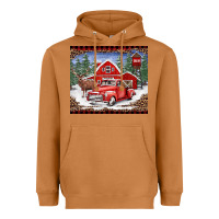 Meerkat Christmas farm reindeer and truck Heavyweight Hoodie - BarkalooDesign