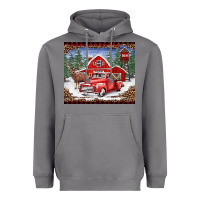 Storm Christmas farm reindeer and truck Heavyweight Hoodie - BarkalooDesign
