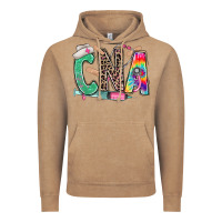 Vintage Coffee cna nurse tie dye leopard Vintage Hoodie - RanaPortraitStore