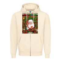 Sandshell Christmas Feeling Jolly Santa Zipper Hoodie - Artiststas