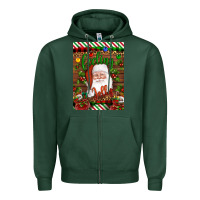 Christmas Feeling Jolly Santa Zipper Hoodie | Teevron