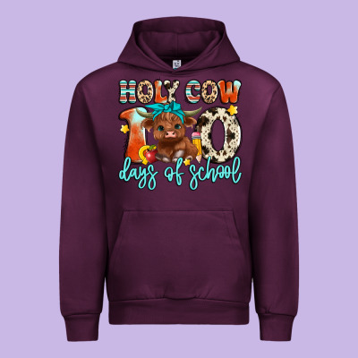 Holy Cow 100 Days Of School Urban Hoodie Designed By Artiststas