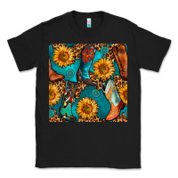 Black western cowboy boot seamless pattern Classic Tee - BundleAndBundleShop