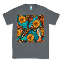 Charcoal Heather western cowboy boot seamless pattern Classic Tee - BundleAndBundleShop