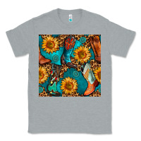 Heather Grey western cowboy boot seamless pattern Classic Tee - BundleAndBundleShop