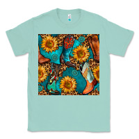 Seafoam western cowboy boot seamless pattern Classic Tee - BundleAndBundleShop