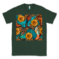 Sports Green western cowboy boot seamless pattern Classic Tee - BundleAndBundleShop