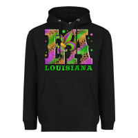 Black mardi gras louisiana fleur de lis Heavyweight Hoodie - Jasminsmagicworld
