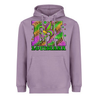 Lavender mardi gras louisiana fleur de lis Heavyweight Hoodie - Jasminsmagicworld