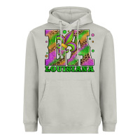Mardi Gras Louisiana Fleur De Lis Heavyweight Hoodie | Teevron