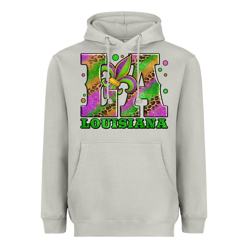Mardi Gras Louisiana Fleur De Lis Heavyweight Hoodie by Jasminsmagicworld | Teevron