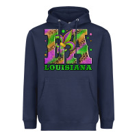 Navy mardi gras louisiana fleur de lis Heavyweight Hoodie - Jasminsmagicworld