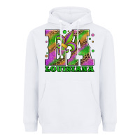 White mardi gras louisiana fleur de lis Heavyweight Hoodie - Jasminsmagicworld