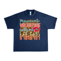 Navy my favorite calls me mama Urban Heavy Tee - texasbilliewilder