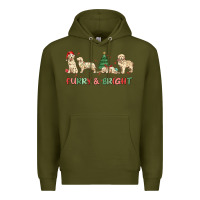 Army Green furry and bright Premium Hoodie - MaliasSmallBusiness