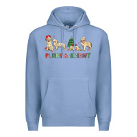 Colony Blue furry and bright Premium Hoodie - MaliasSmallBusiness