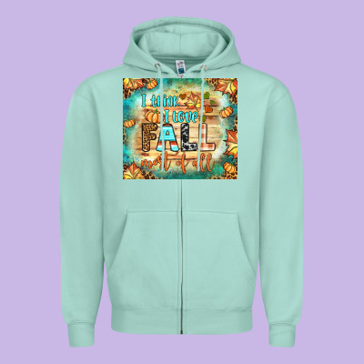 I Think I Love Fall Most Of All Tumbler Zipper Hoodie Designed By Bundleandbundleshop