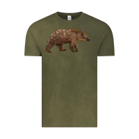 Vintage Olive bear Vintage Tee - BarkalooDesign