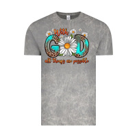 Cloud Rock with god all things are possible daisy Vintage Tee - Zillion Design Studio