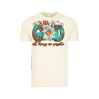 Vintage Arctic with god all things are possible daisy Vintage Tee - Zillion Design Studio