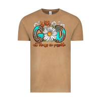 Vintage Camel with god all things are possible daisy Vintage Tee - Zillion Design Studio