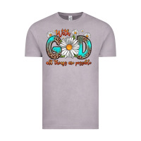 Vintage Zinc with god all things are possible daisy Vintage Tee - Zillion Design Studio