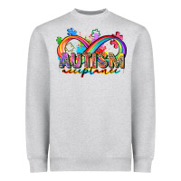 Heather Grey autism acceptance Heavyweight Sweatshirt - Zillion Design Studio