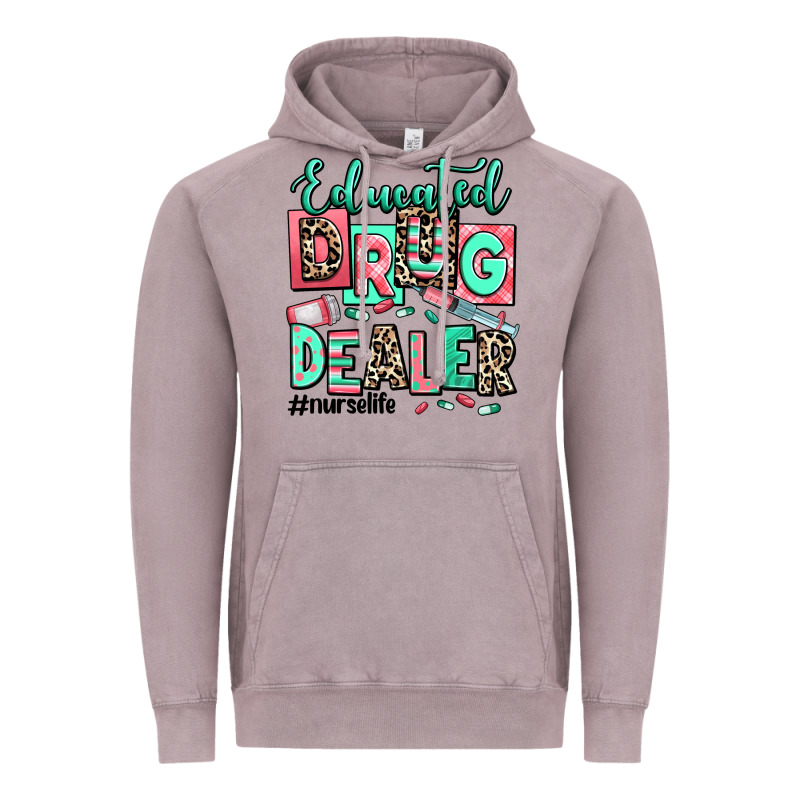 Educated Drug Dealer Nurse Life Vintage Hoodie by RanaPortraitStore | Teevron